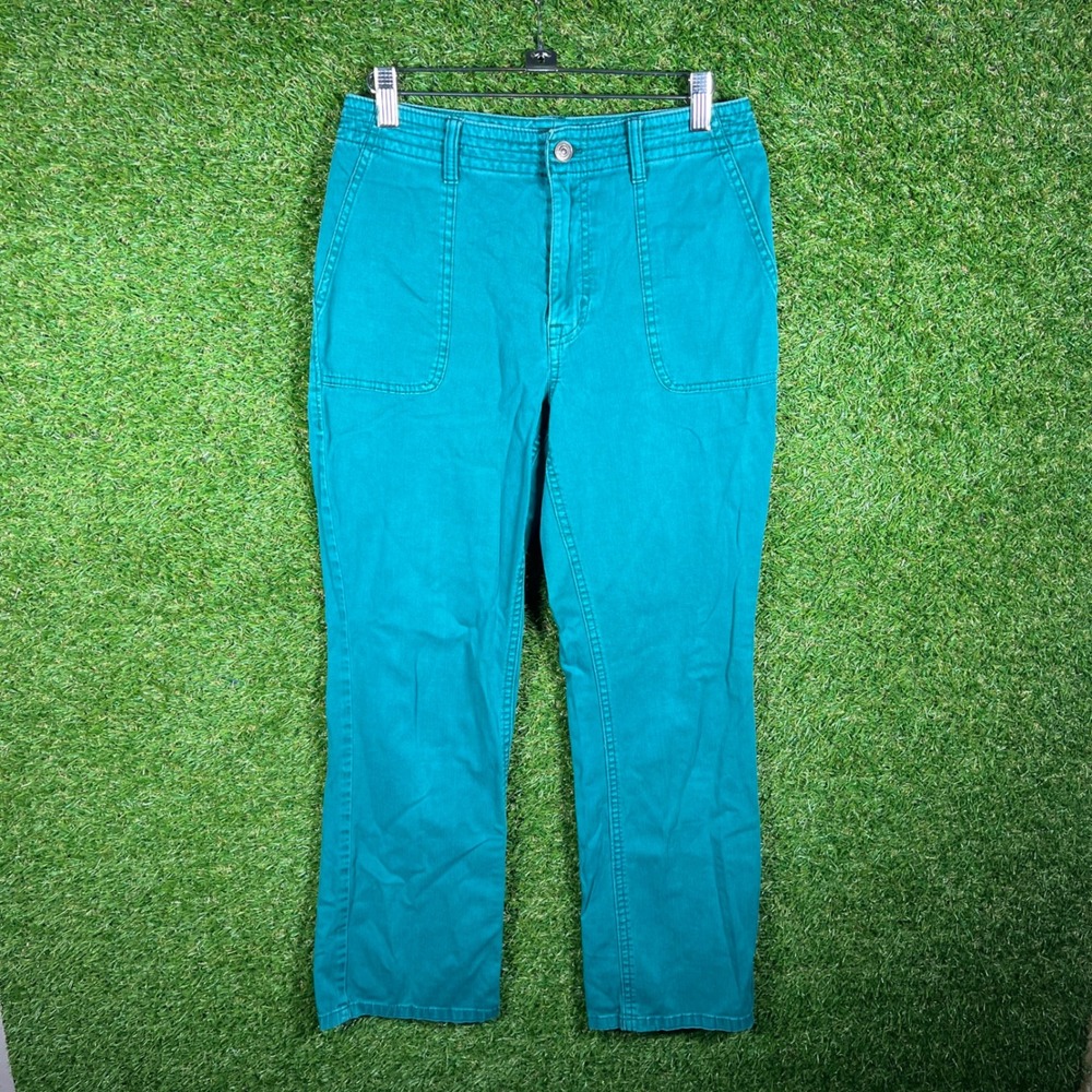 prAna‎ Teal Utility Straight Leg Patch Pocket Pants Womens Size 4 4455